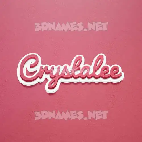 crystalee in Red Scribble style - 3D name wallpaper
