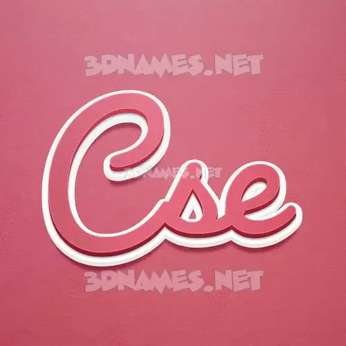 cse in Red Scribble style - 3D name wallpaper