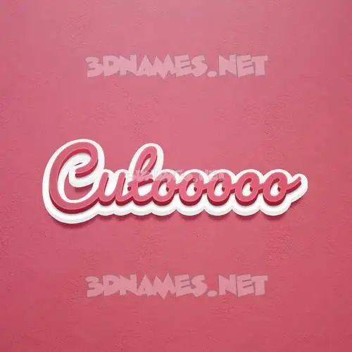 cutooooo in Red Scribble style - 3D name wallpaper cutooooo in Red Scribble style - 3D name wallpaper