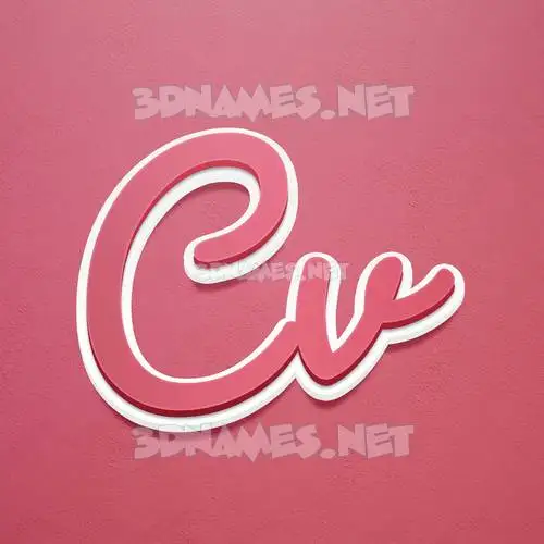 cv in Red Scribble style - 3D name wallpaper cv in Red Scribble style - 3D name wallpaper