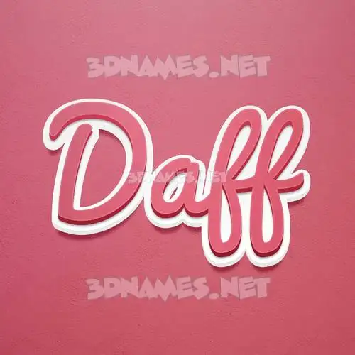 daff in Red Scribble style - 3D name wallpaper daff in Red Scribble style - 3D name wallpaper