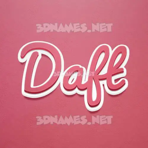 daft in Red Scribble style - 3D name wallpaper