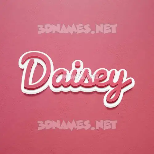 daisey in Red Scribble style - 3D name wallpaper