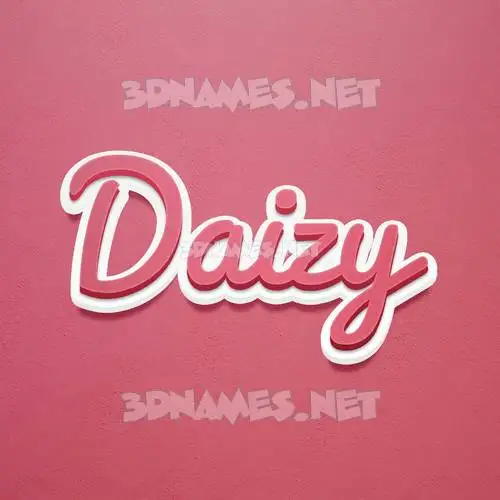 daizy in Red Scribble style - 3D name wallpaper