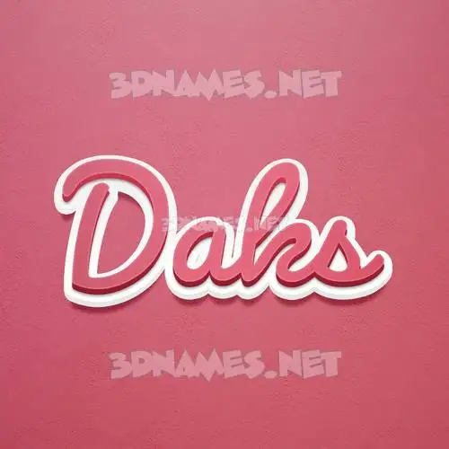 daks in Red Scribble style - 3D name wallpaper daks in Red Scribble style - 3D name wallpaper