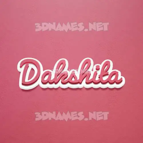 dakshita in Red Scribble style - 3D name wallpaper