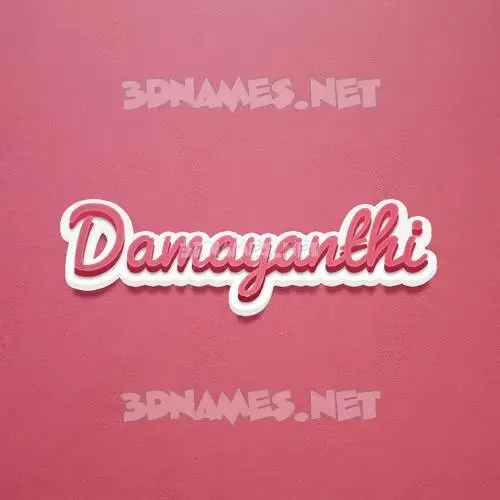 damayanthi in Red Scribble style - 3D name wallpaper