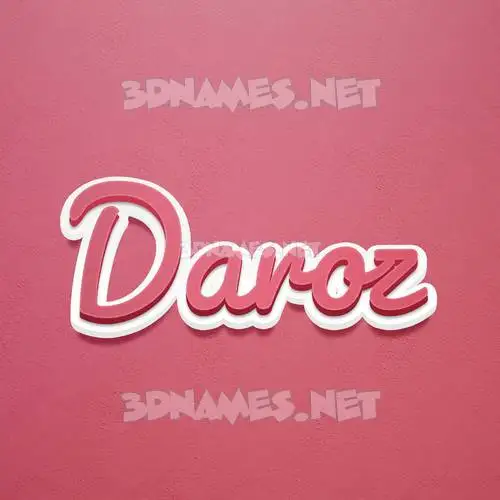 daroz in Red Scribble style - 3D name wallpaper