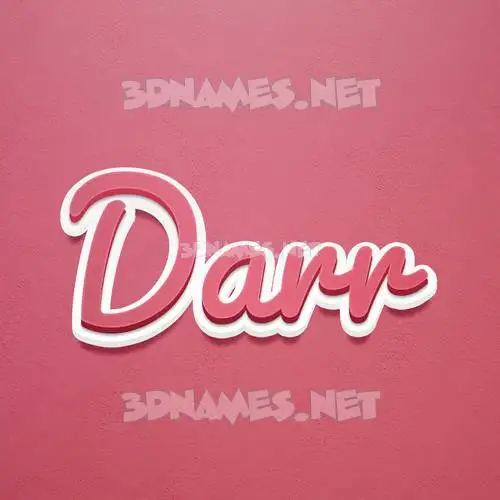 darr in Red Scribble style - 3D name wallpaper