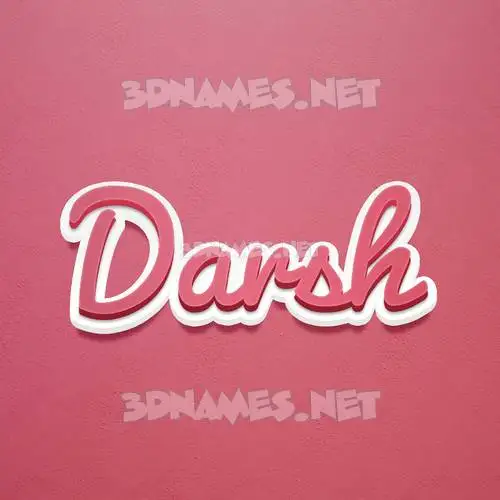 darsh in Red Scribble style - 3D name wallpaper