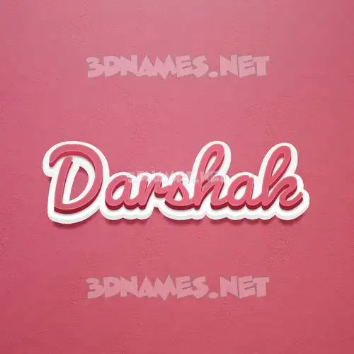 darshak in Red Scribble style - 3D name wallpaper