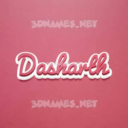 dasharth in Red Scribble style - 3D name wallpaper