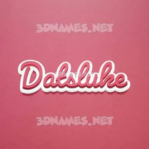 datsluke in Red Scribble style - 3D name wallpaper