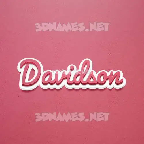 davidson in Red Scribble style - 3D name wallpaper