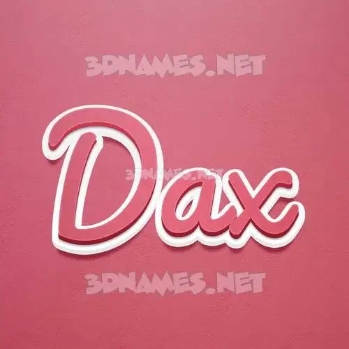 dax in Red Scribble style - 3D name wallpaper