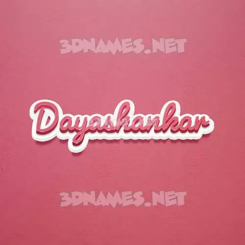 dayashankar in Red Scribble style - 3D name wallpaper