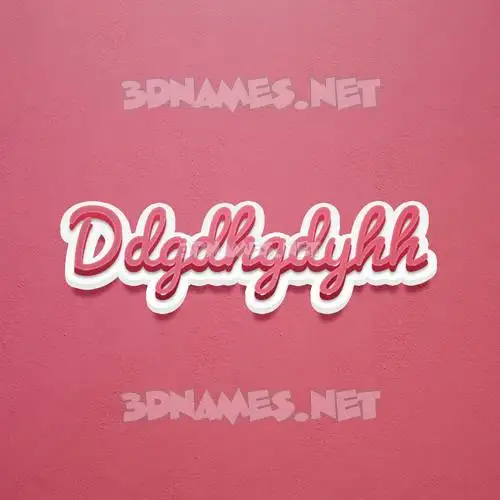 ddgdhgdyhh in Red Scribble style - 3D name wallpaper