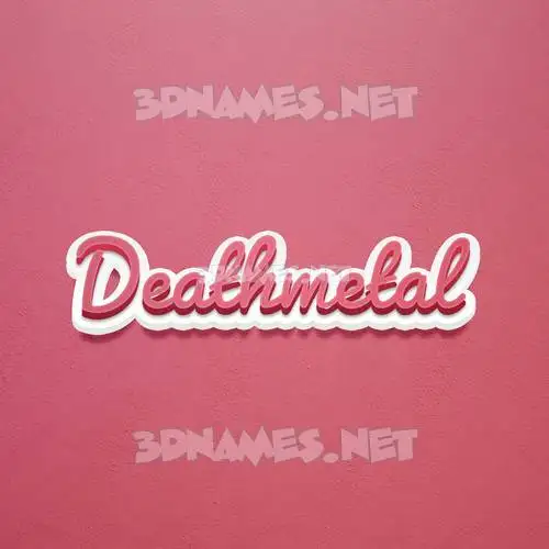 deathmetal in Red Scribble style - 3D name wallpaper