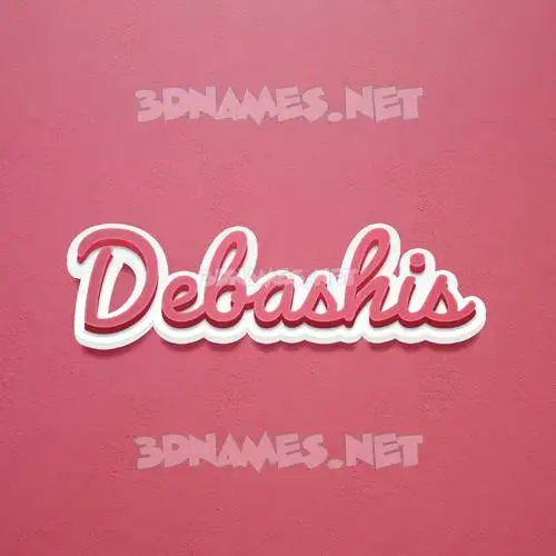 debashis in Red Scribble style - 3D name wallpaper