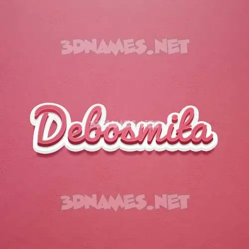 debosmita in Red Scribble style - 3D name wallpaper