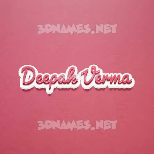 deepak verma in Red Scribble style - 3D name wallpaper
