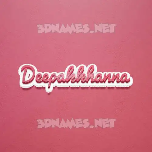deepakkhanna in Red Scribble style - 3D name wallpaper