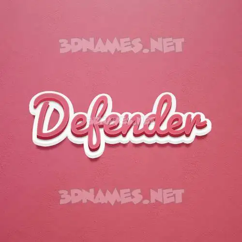 defender in Red Scribble style - 3D name wallpaper defender in Red Scribble style - 3D name wallpaper
