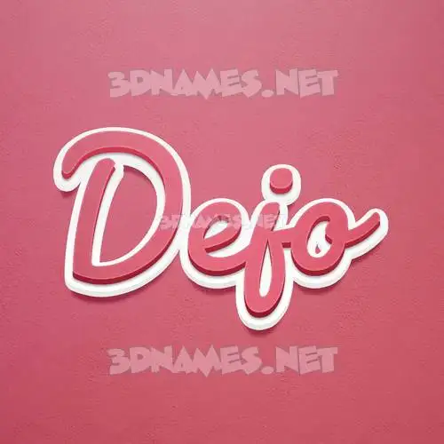 dejo in Red Scribble style - 3D name wallpaper