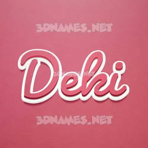 deki in Red Scribble style - 3D name wallpaper deki in Red Scribble style - 3D name wallpaper