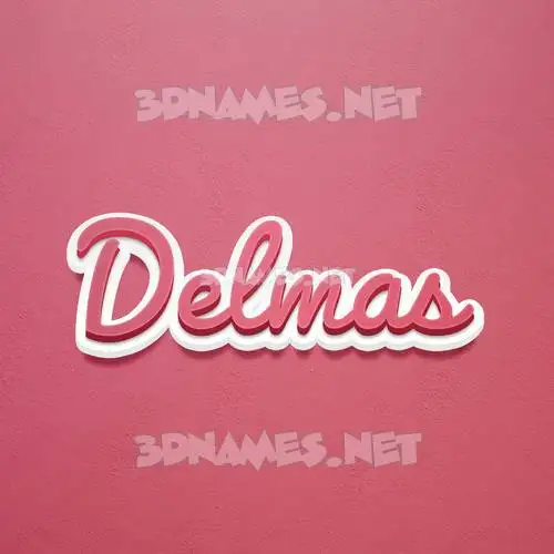 delmas in Red Scribble style - 3D name wallpaper