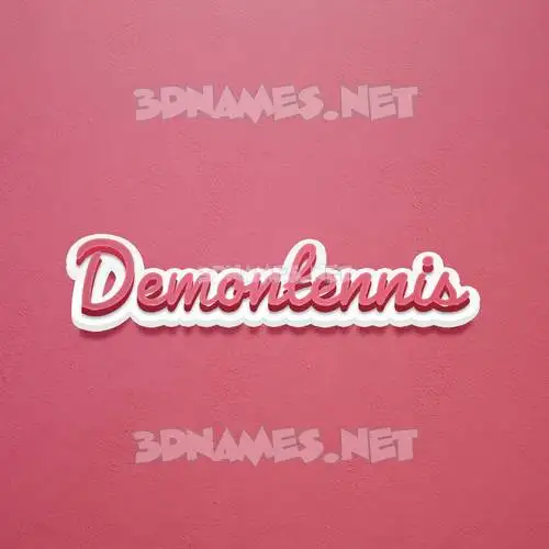 demontennis in Red Scribble style - 3D name wallpaper demontennis in Red Scribble style - 3D name wallpaper