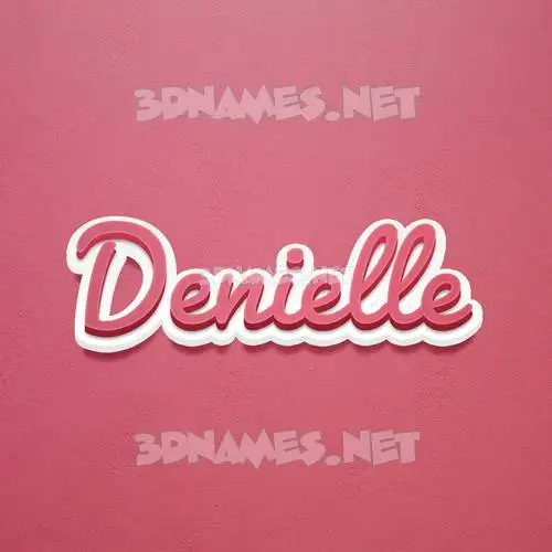 denielle in Red Scribble style - 3D name wallpaper