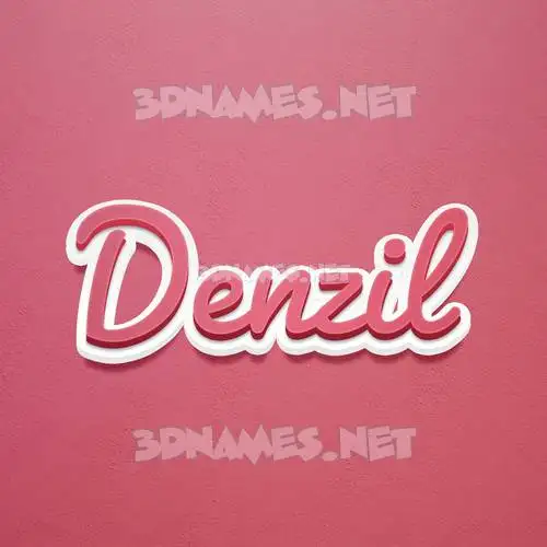denzil in Red Scribble style - 3D name wallpaper