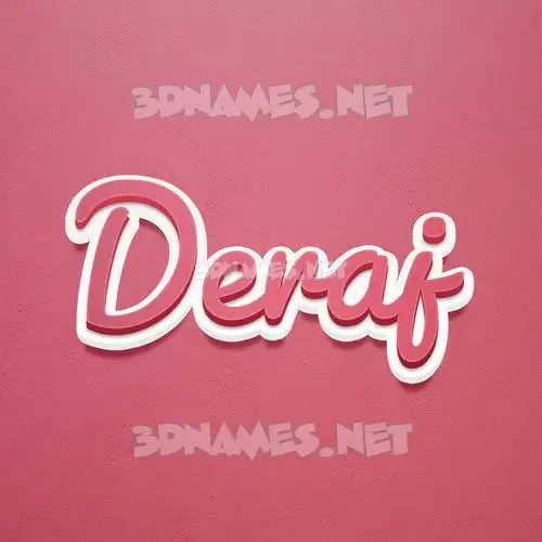 deraj in Red Scribble style - 3D name wallpaper