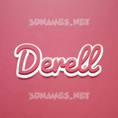 derell in Red Scribble style - 3D name wallpaper derell in Red Scribble style - 3D name wallpaper