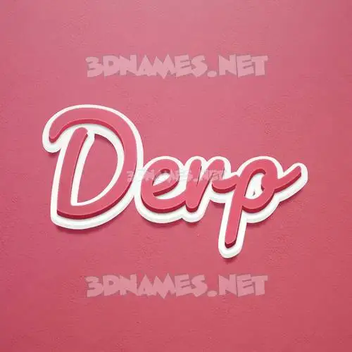 derp in Red Scribble style - 3D name wallpaper derp in Red Scribble style - 3D name wallpaper