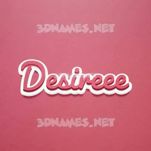 desireee in Red Scribble style - 3D name wallpaper