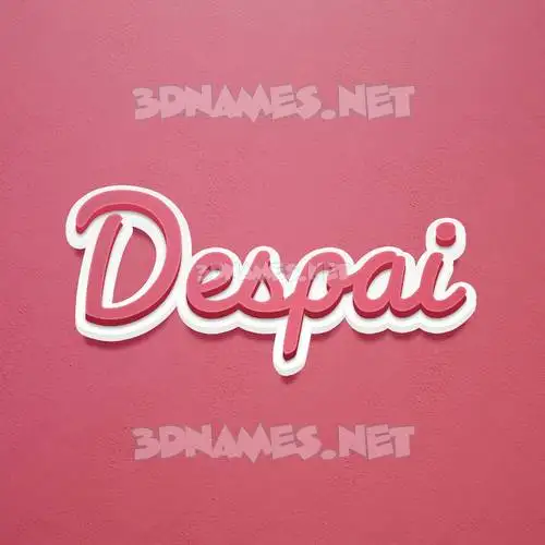despai in Red Scribble style - 3D name wallpaper