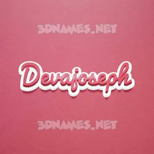 devajoseph in Red Scribble style - 3D name wallpaper