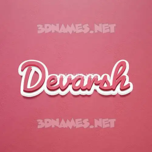 devarsh in Red Scribble style - 3D name wallpaper