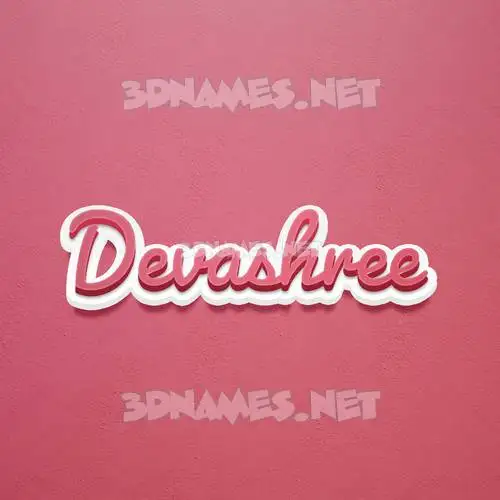 devashree in Red Scribble style - 3D name wallpaper