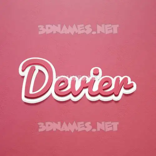 devier in Red Scribble style - 3D name wallpaper