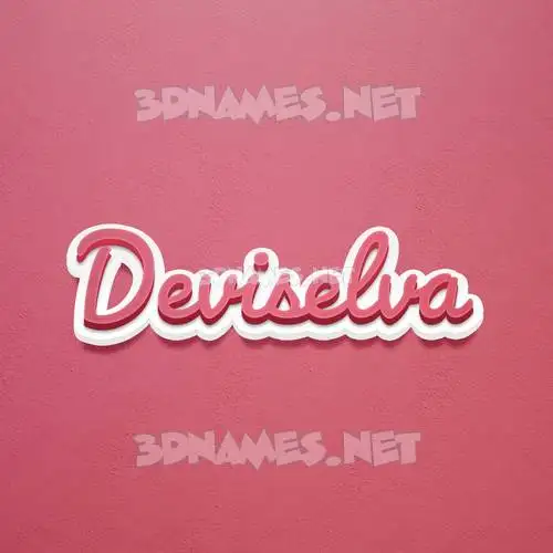 deviselva in Red Scribble style - 3D name wallpaper
