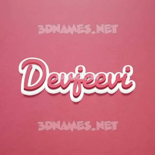 devjeevi in Red Scribble style - 3D name wallpaper