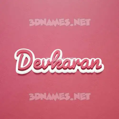 devkaran in Red Scribble style - 3D name wallpaper