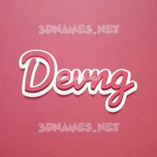 devng in Red Scribble style - 3D name wallpaper