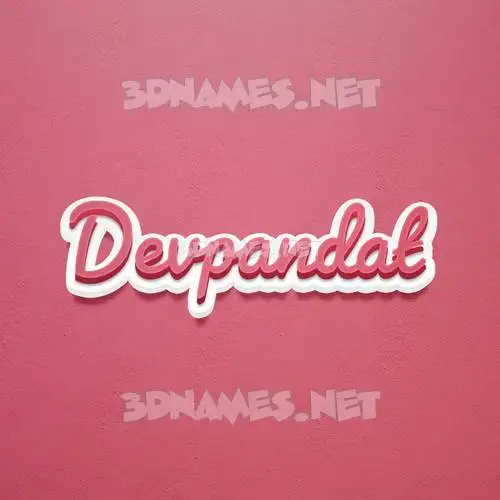 devpandat in Red Scribble style - 3D name wallpaper