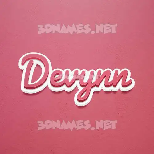 devynn in Red Scribble style - 3D name wallpaper