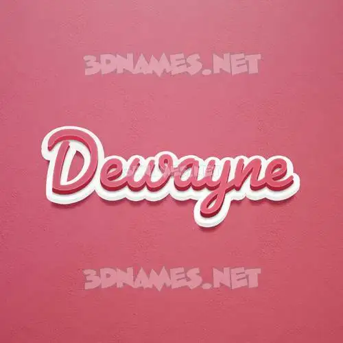 dewayne in Red Scribble style - 3D name wallpaper