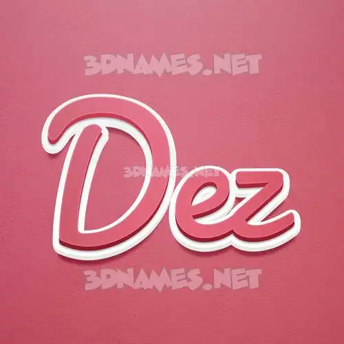 dez in Red Scribble style - 3D name wallpaper dez in Red Scribble style - 3D name wallpaper